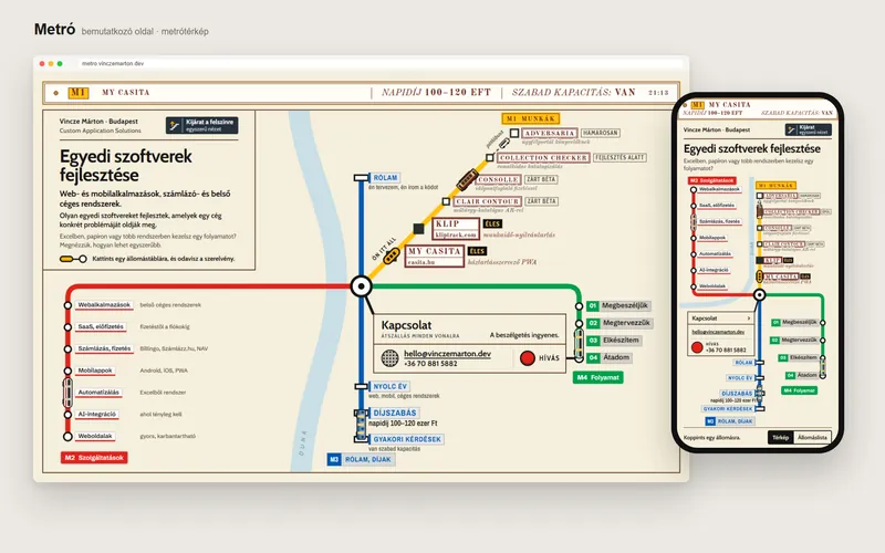 Metro: landing page — metro.vinczemarton.dev