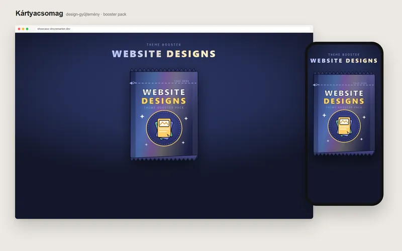 Booster pack: landing page — showcase.vinczemarton.dev
